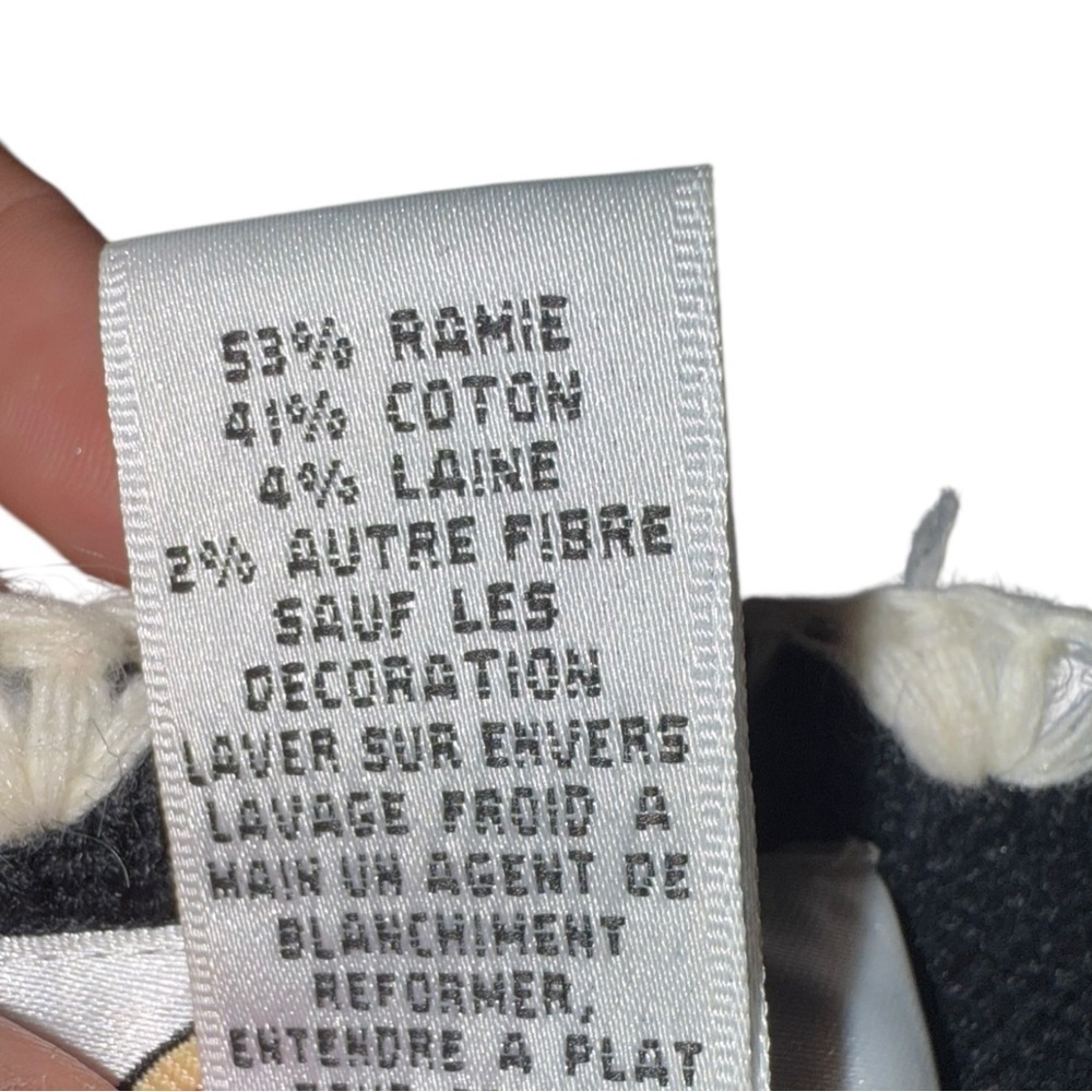 TALBOTS SWEATER CARDIGAN BLACK WHITE DOG WESTIE SCOTTISH TERRIER SIZE SP PETITE - Picture 15 of 15